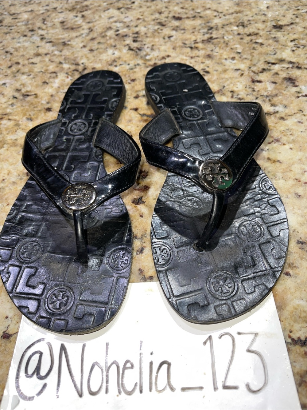 Tory Burch Black Flip Flops